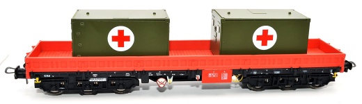 NPE Modellbau NW22916 - H0 - Schwerlastwagen Samms-u 454 DRK Kabine, DB Cargo, Ep. V-VI